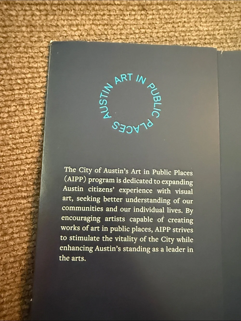 Austin Art in Public Places, Art Table Top Book - Downtown Austin Cover